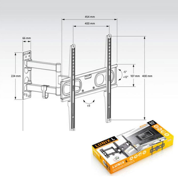 Suport TV Axil AC0592E 26"-60" 30 Kg 60" 26" 30 Kg