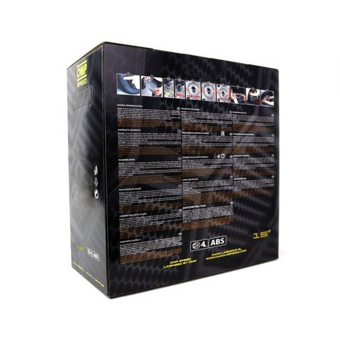 Capac de roată OMP Stinger Speed Negru Argintiu 15" (4 uds)