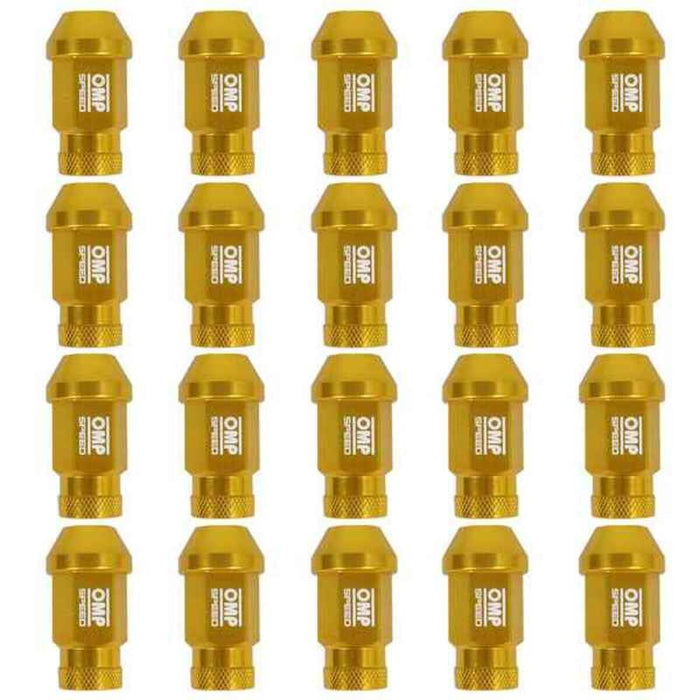 Set Piulițe OMP 7075 40 mm M14 x 1,50 20 uds Aur