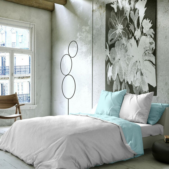 Husă de pilotă Naturals FUNDA NORDICA BICOLOR REVERSIBLE Albastru Alb Pat 135 1 Piese 220 x 220 cm 220 x 270 cm