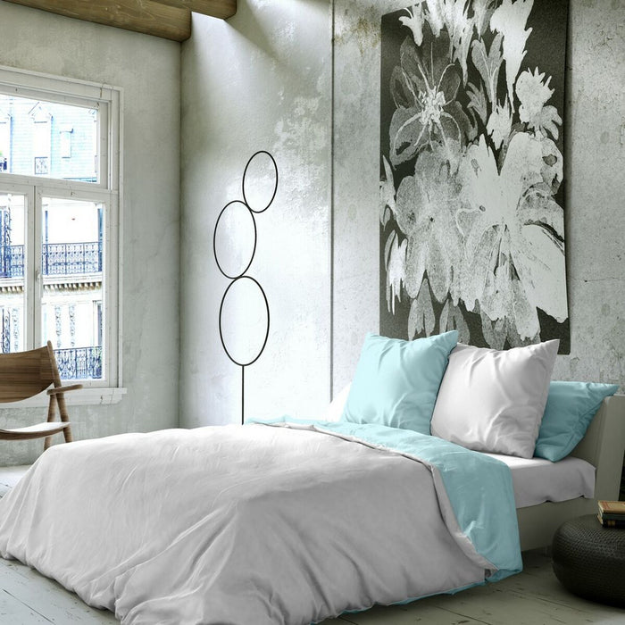 Husă de pilotă Naturals FUNDA NORDICA BICOLOR REVERSIBLE Albastru Alb Pat 150 1 Piese 240 x 220 cm 240 x 270 cm
