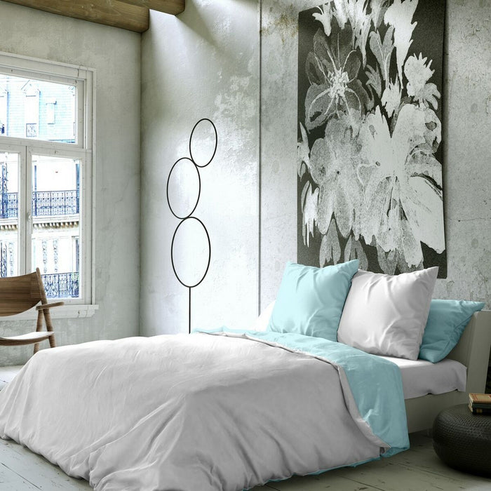 Husă de pilotă Naturals FUNDA NORDICA BICOLOR REVERSIBLE Albastru Alb Pat 180 1 Piese 260 x 220 cm 270 x 270 cm