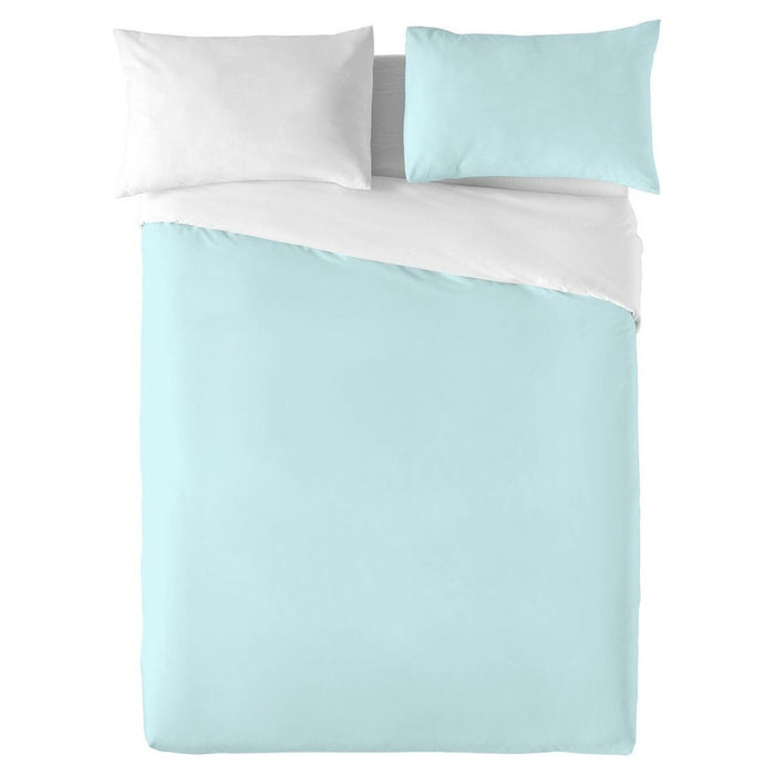Husă de pilotă Naturals FUNDA NORDICA BICOLOR REVERSIBLE Albastru Alb Pat 200 1 Piese 280 x 270 cm 280 x 240 cm