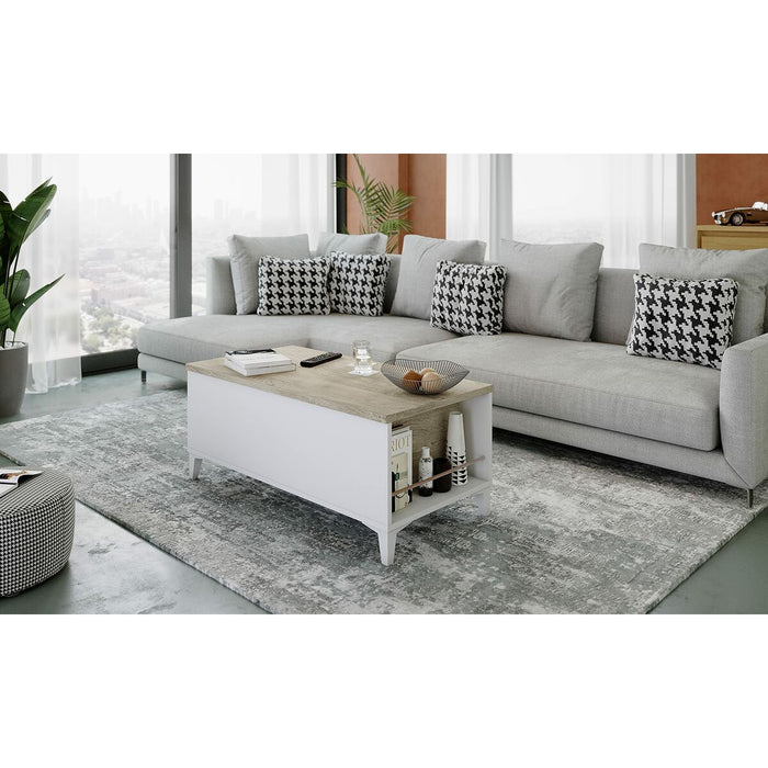 Masa laterală T38147PL11LVO 100 x 50/72 x 42/55 cm Dub