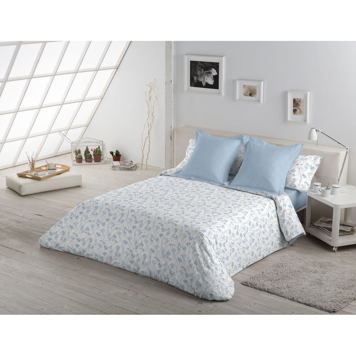 Set husă de pătură Alexandra House Living Paola Albastru Pat 180 6 Piese