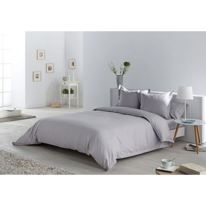 Set husă de pătură Alexandra House Living Gri Perlat Pat 90 4 Piese