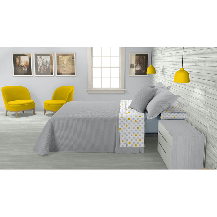 Cuvertură (de pat) Alexandra House Living Banús Gri Perlat 280 x 290 cm (3 Piese)