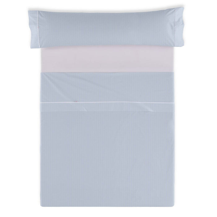 Set de foi Alexandra House Living Greta Albastru Pat 90 3 Piese