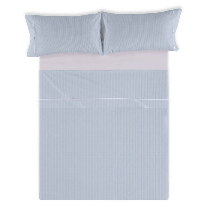 Set de foi Alexandra House Living Greta Albastru Pat 180 4 Piese