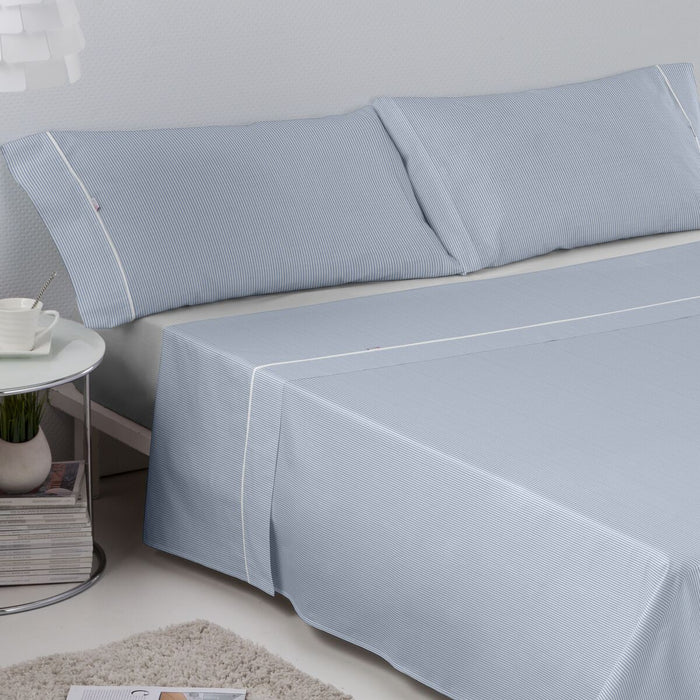 Set de foi Alexandra House Living Greta Albastru Pat 200 4 Piese