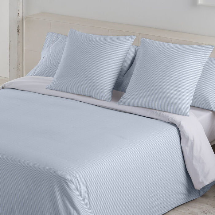 Set husă de pătură Alexandra House Living Greta Albastru Pat 90 2 Piese