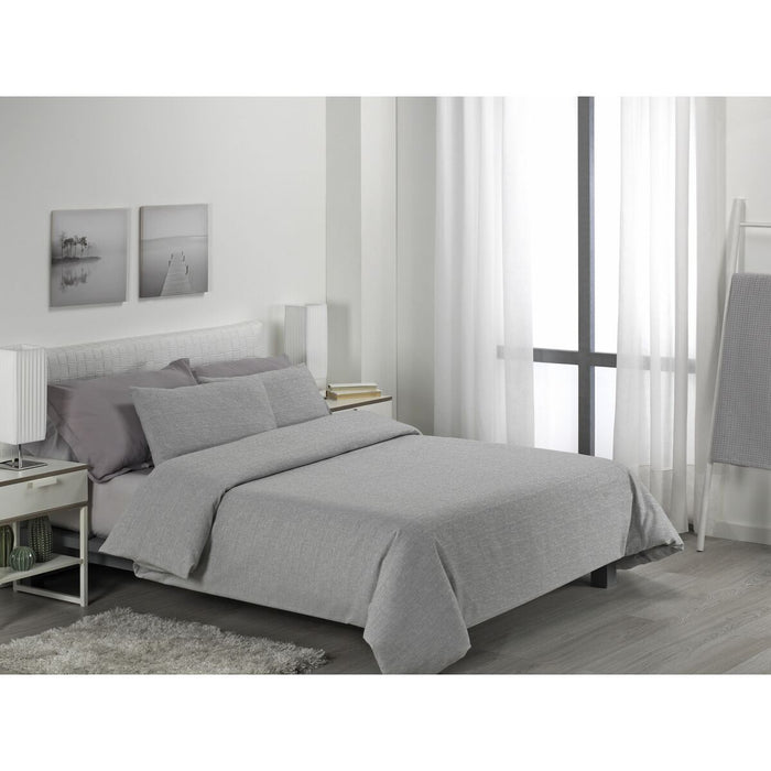 Set husă de pătură Alexandra House Living Lyon Gri Perlat Pat 105 4 Piese