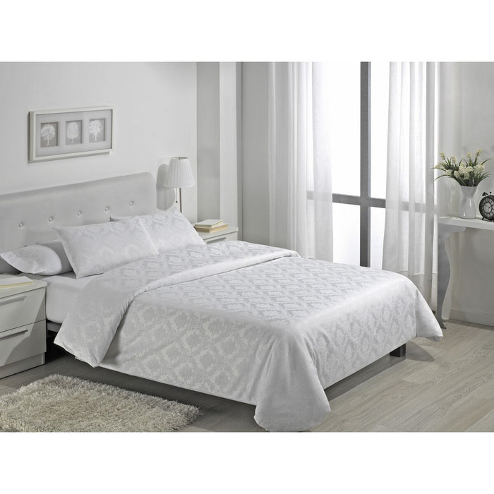 Set husă de pătură Alexandra House Living Viena Alb Pat 150 5 Piese