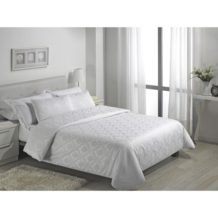Set husă de pătură Alexandra House Living Viena Alb Pat 180 6 Piese