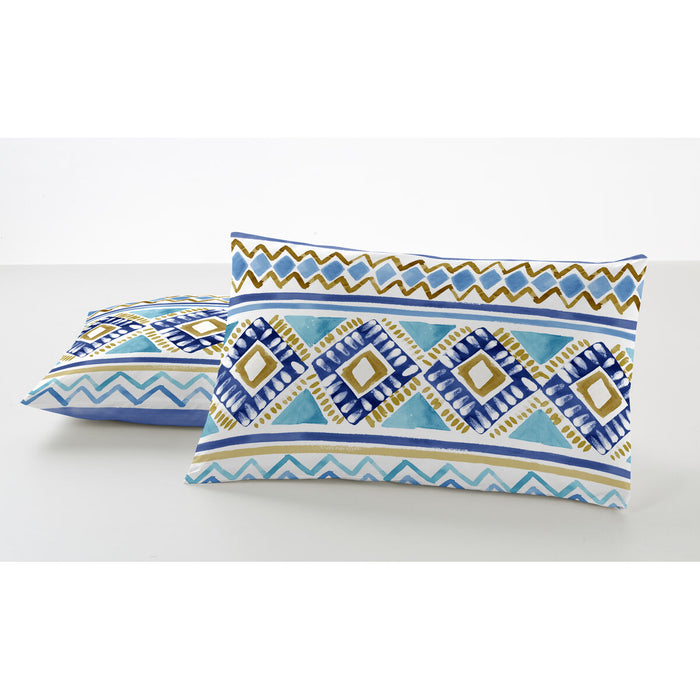 Față de pernă Alexandra House Living Vinia Albastru 50 x 75 cm (2 Unități)
