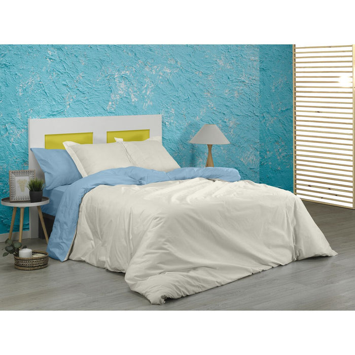 Husă de pilotă Alexandra House Living Crem Celeste 220 x 220 cm Reversibil/ă Bicolor