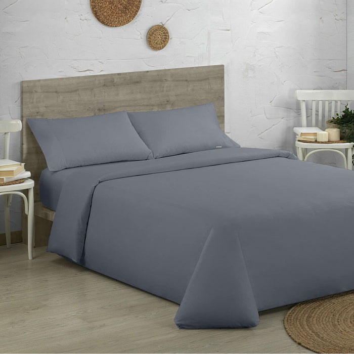 Set husă de pătură Alexandra House Living Qutun Gri închis Pat 200 4 Piese