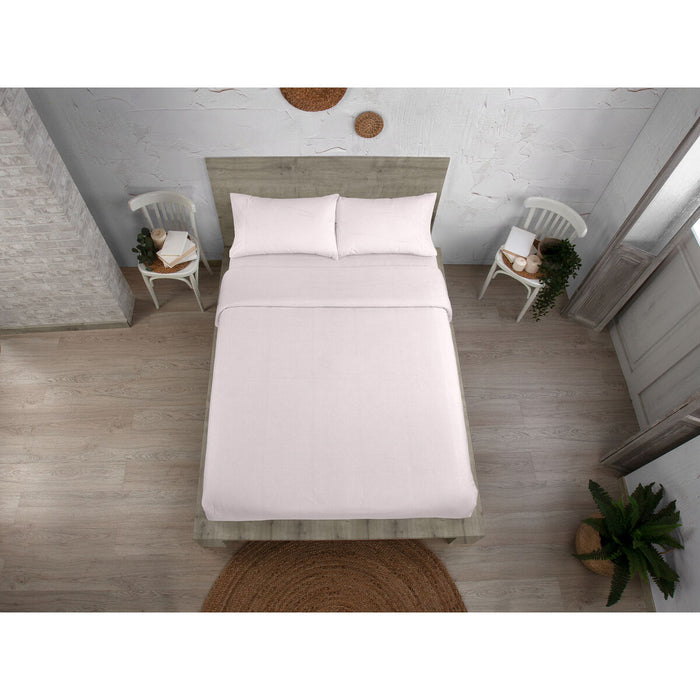 Set husă de pătură Alexandra House Living QUTUN Roz Pat 150 3 Piese