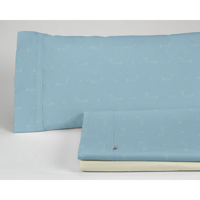 Set de foi Alexandra House Living Cuca Albastru Pat 150 3 Piese