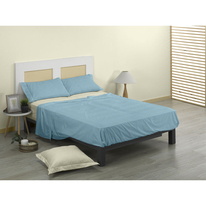 Set de foi Alexandra House Living Cuca Albastru Pat 150 3 Piese