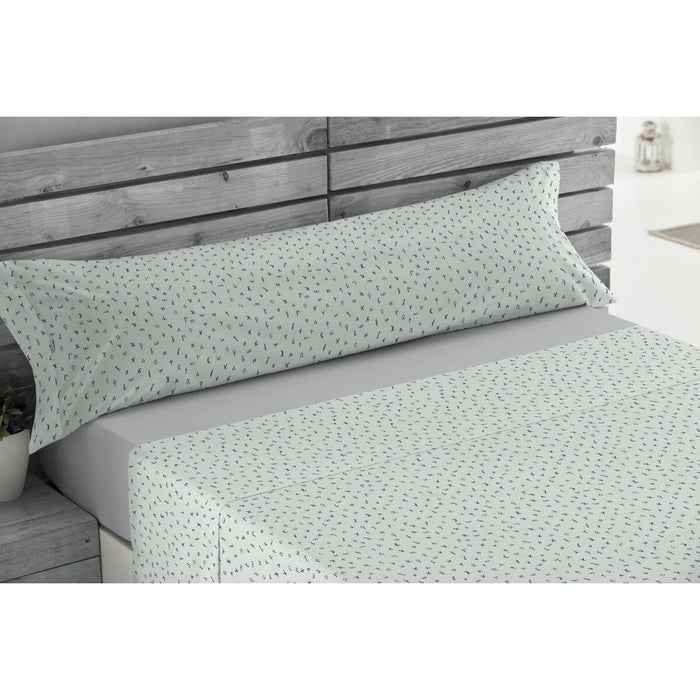 Set de foi Alexandra House Living Iber Albastru Pat 200 4 Piese
