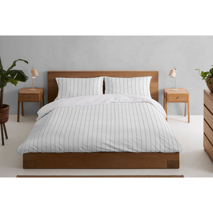Set husă de pătură Alexandra House Living Rita Gri Perlat Pat 105 2 Piese