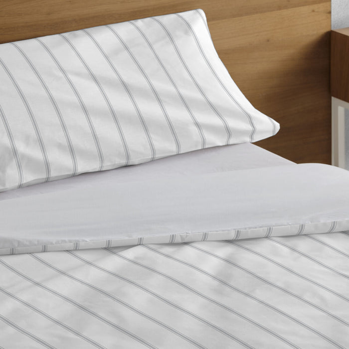 Set husă de pătură Alexandra House Living Rita Gri Perlat Pat 150 3 Piese