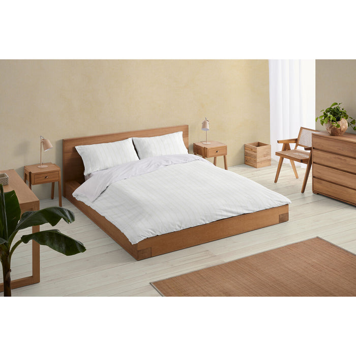 Set husă de pătură Alexandra House Living Rita Bej Pat 90 2 Piese