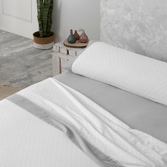 Set de foi Alexandra House Living Eira Gri Perlat Pat 105 3 Piese