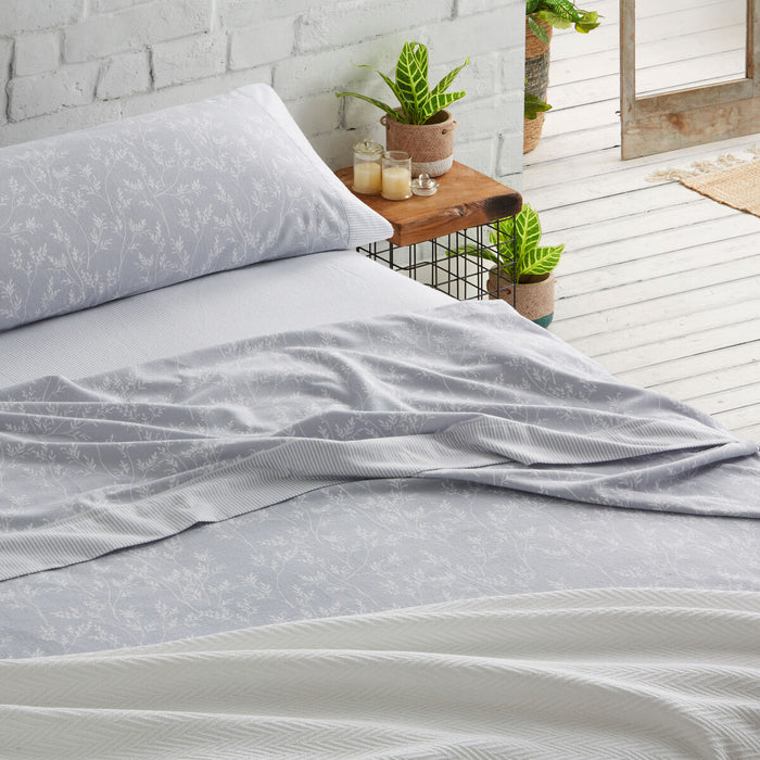 Set de foi Alexandra House Living Zahara Albastru Pat 180 4 Piese