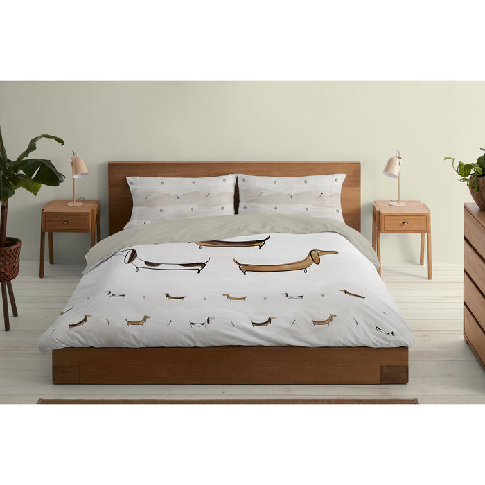 Set husă de pătură Alexandra House Living Teckel Multicolor Pat 90 2 Piese
