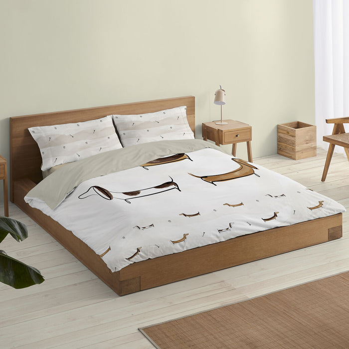 Set husă de pătură Alexandra House Living Teckel Multicolor Pat 150 2 Piese