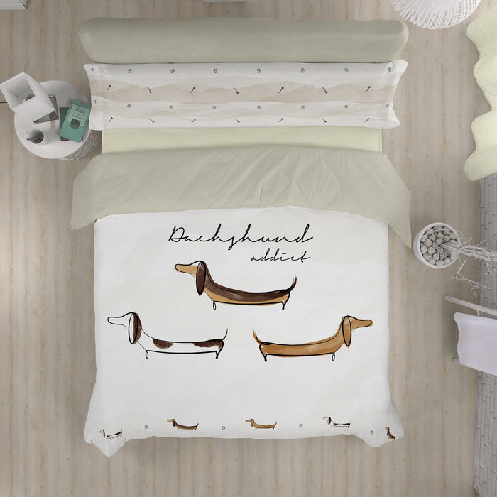Set husă de pătură Alexandra House Living Teckel Multicolor Pat 150 2 Piese