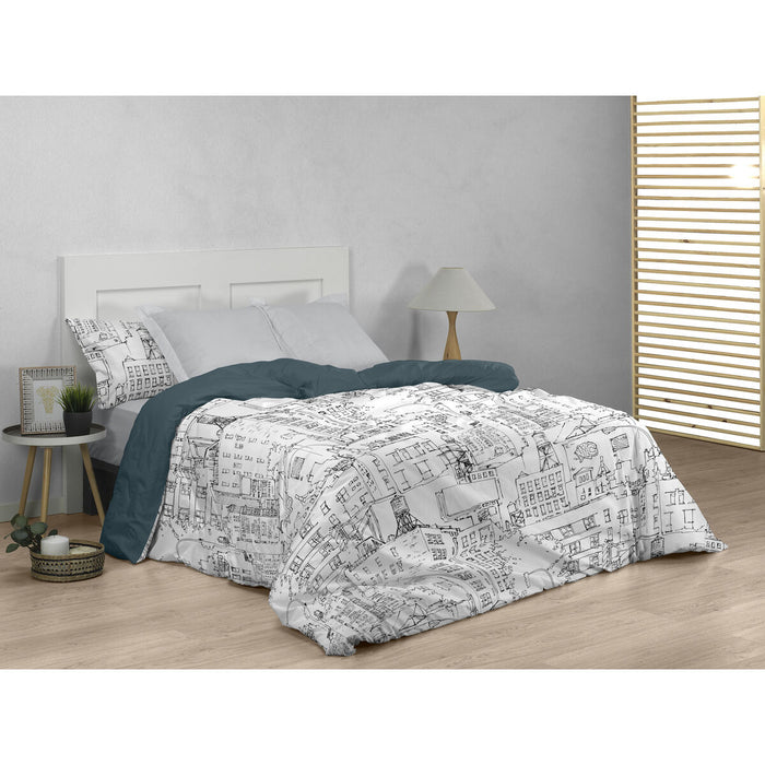 Set husă de pătură Alexandra House Living Urban Multicolor Pat 135/140 2 Piese