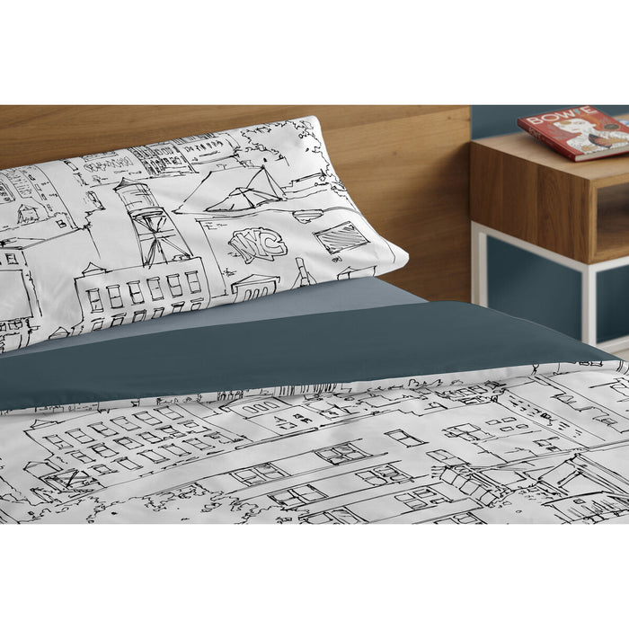 Set husă de pătură Alexandra House Living Urban Multicolor Pat 180 3 Piese