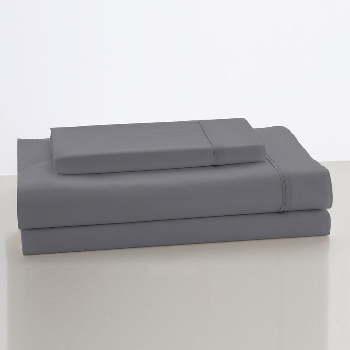 Set de foi Alexandra House Living Satén Gri închis Pat 135/140 3 Piese