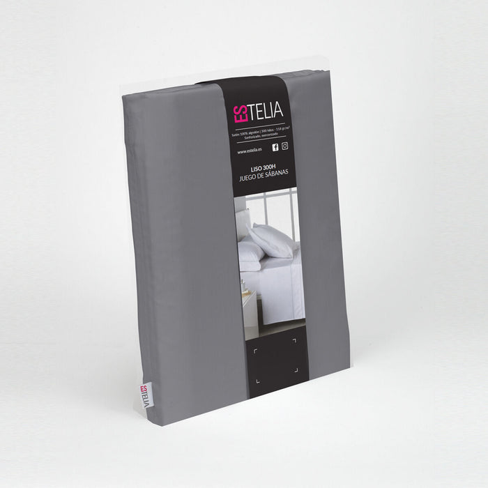 Set de foi Alexandra House Living Satén Gri închis Pat 160 4 Piese