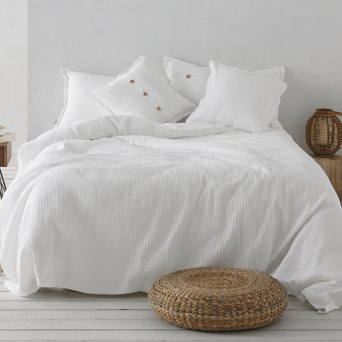 Set husă de pătură Alexandra House Living Banús Alb Pat 180 3 Piese