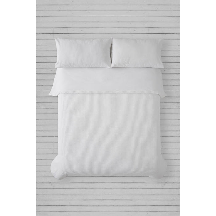 Set husă de pătură Alexandra House Living Banús Alb Pat 180 3 Piese