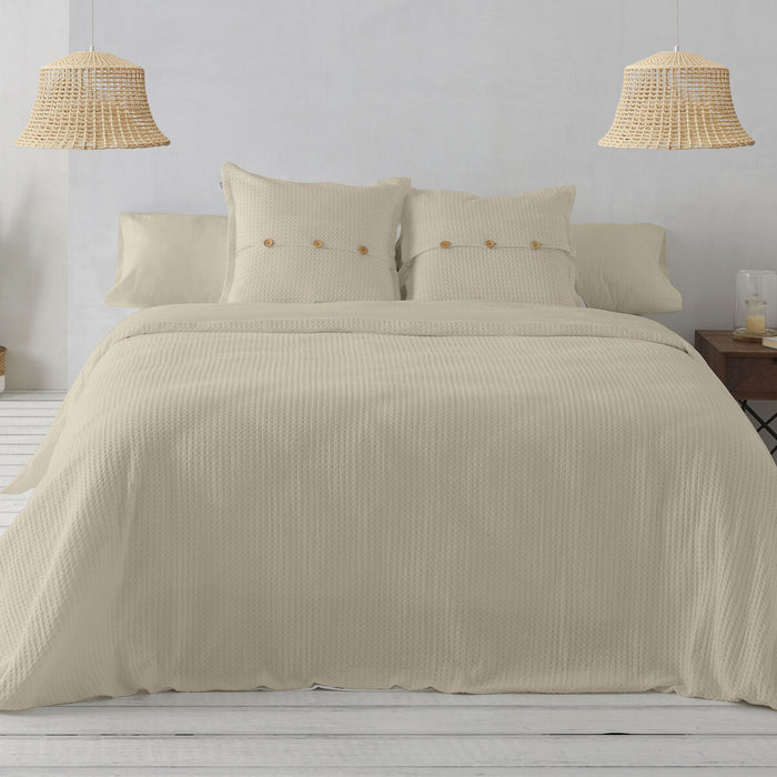 Set husă de pătură Alexandra House Living Banús Bej Pat 180 3 Piese