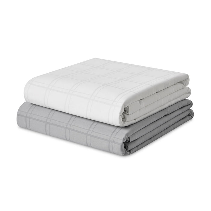 Set husă de pătură Alexandra House Living Sophia Gri Oțel Pat 150 2 Piese