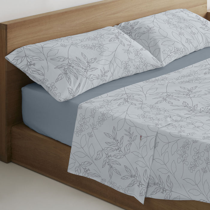 Set de foi Alexandra House Living Circe Gri Oțel Pat 105 3 Piese