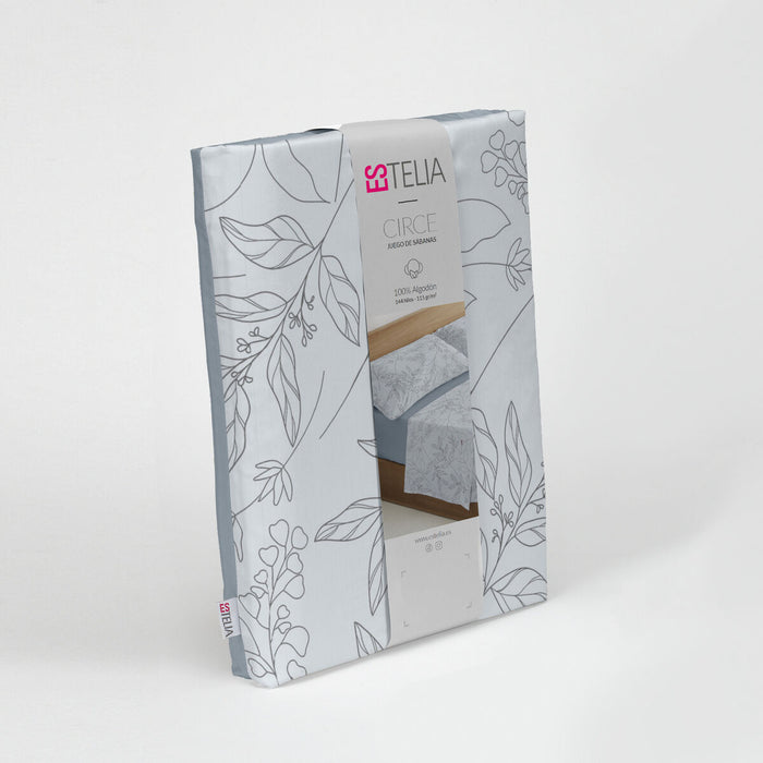 Set de foi Alexandra House Living Circe Gri Oțel Pat 150 3 Piese