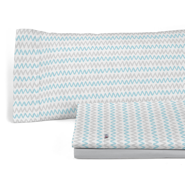 Set de foi Alexandra House Living Cloe Albastru Pat 135/140 3 Piese