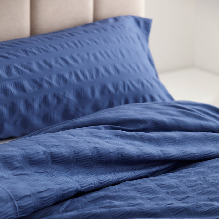 Set husă de pătură Alexandra House Living Amán Albastru Pat 105 2 Piese