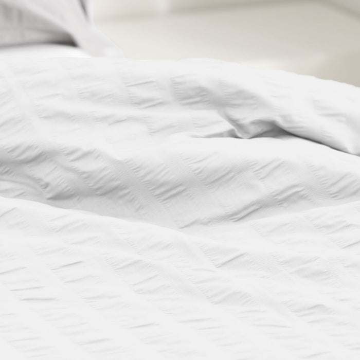 Set husă de pătură Alexandra House Living Amán Alb Pat 90 2 Piese
