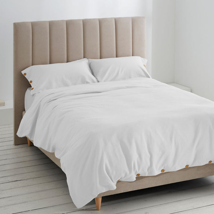 Set husă de pătură Alexandra House Living Suiza Alb Pat 150/160 3 Piese