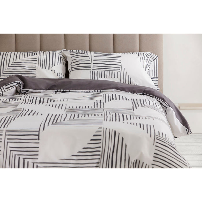 Set husă de pătură Alexandra House Living Heka Multicolor Pat 180 3 Piese