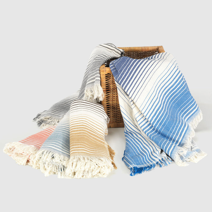 Prosop de Plajă Alexandra House Living Ibiza Gri 125 x 180 cm