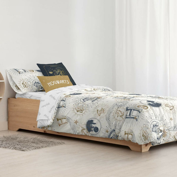 Husă de pilotă Harry Potter Gold Beige Multicolor 220 x 220 cm Pat 135